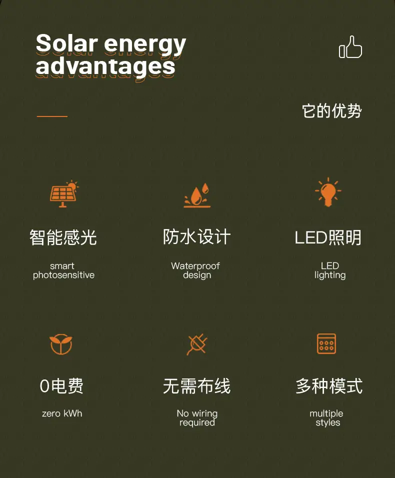 Solar LED Floor Lamp Outdoor Garden Decor — feature 2