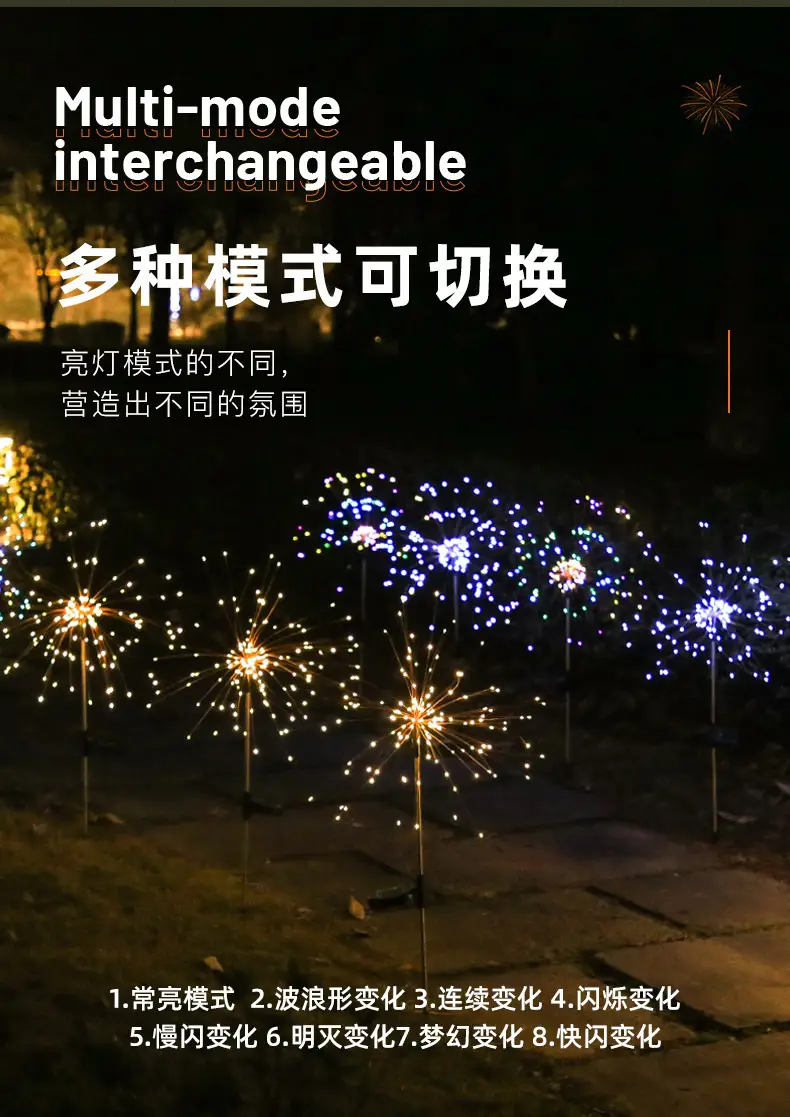 Solar LED Floor Lamp Outdoor Garden Decor — feature 6