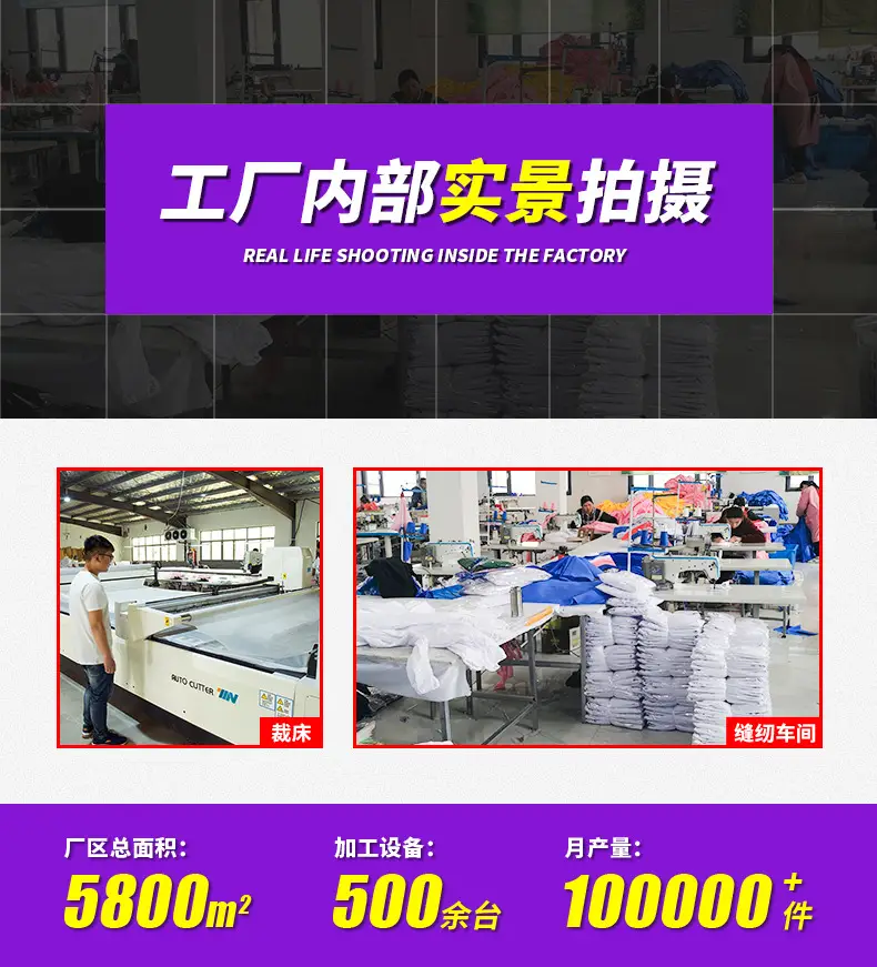 Blue Polyester-Cotton Work Coat with Printing — feature 2