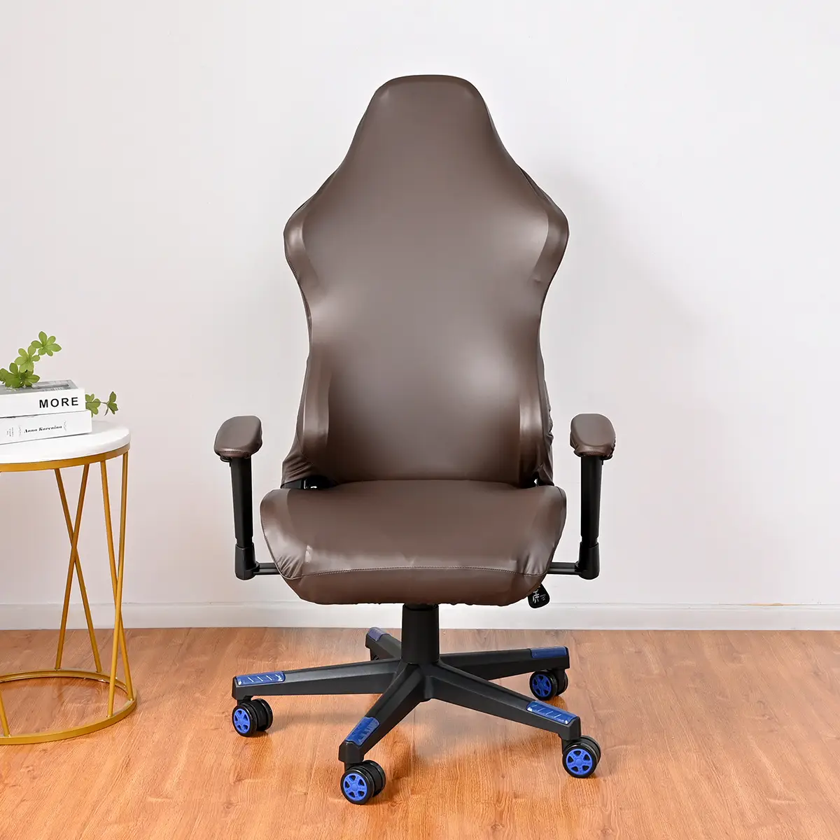 Black Waterproof Anti-Scratch Stretch Chair Cover - Image 5