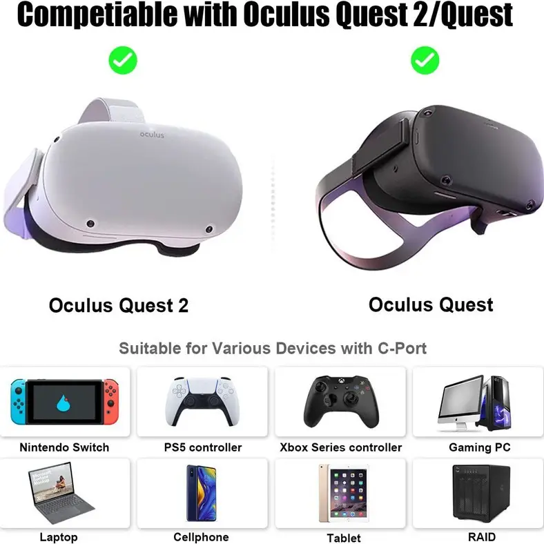 Vr Link Line Oculus Quest2 Helmet Streaming Line - Image 3