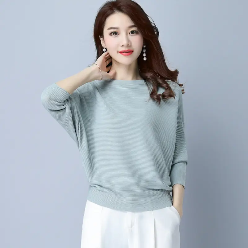 Purple Loose Knit Sweater for Women 2025 Spring Autumn - Image 16