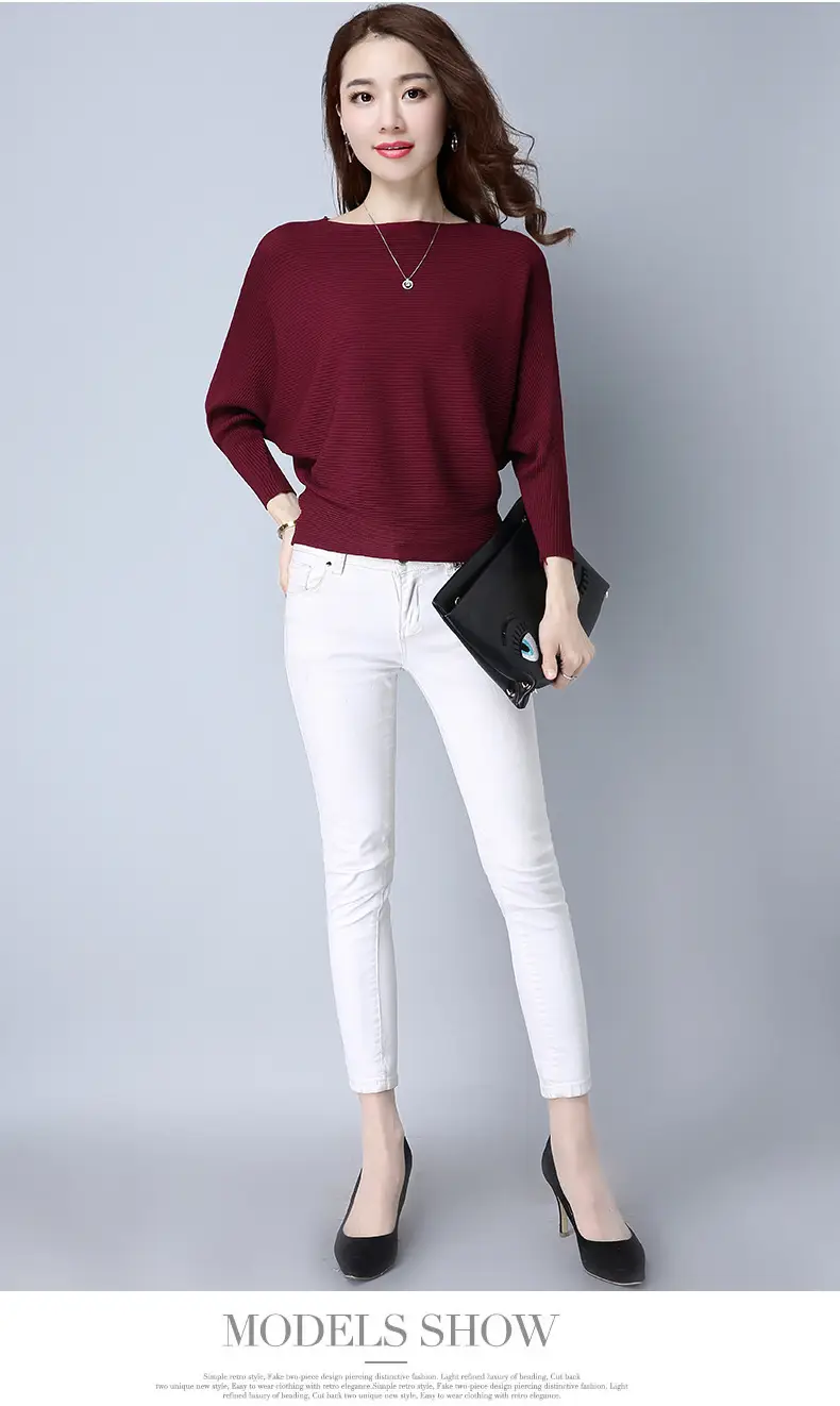 Purple Loose Knit Sweater for Women 2025 Spring Autumn — feature 37