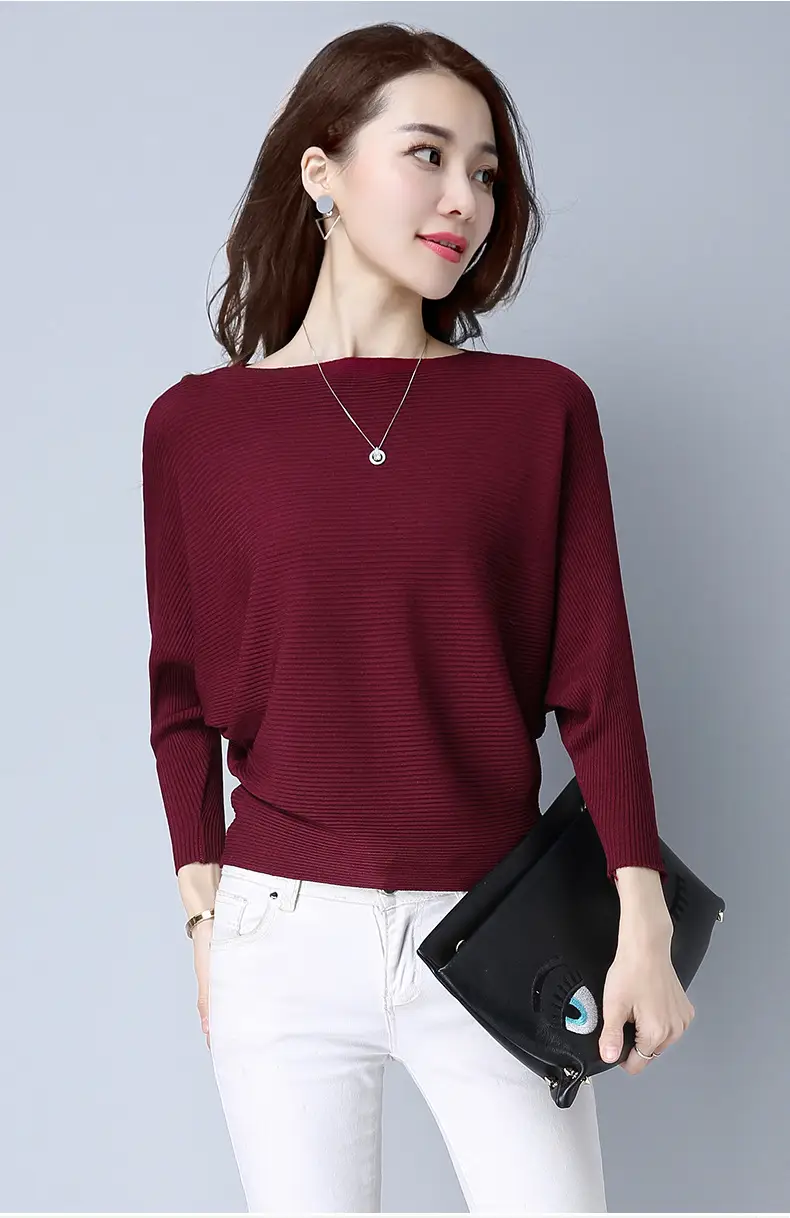 Purple Loose Knit Sweater for Women 2025 Spring Autumn — feature 38