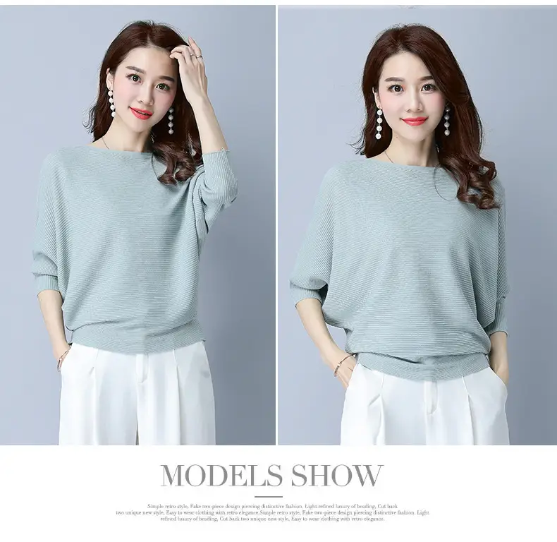Purple Loose Knit Sweater for Women 2025 Spring Autumn — feature 45