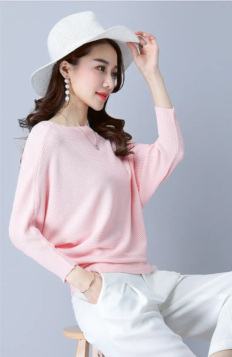 Purple Loose Knit Sweater for Women 2025 Spring Autumn — feature 53