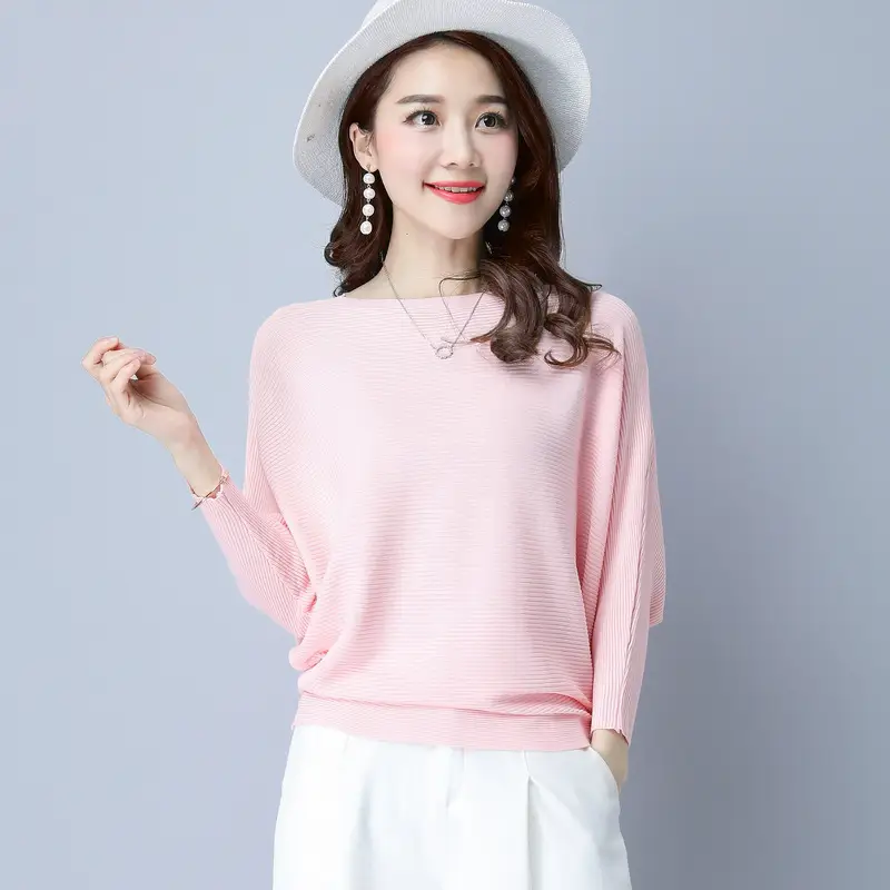 Purple Loose Knit Sweater for Women 2025 Spring Autumn - Image 2