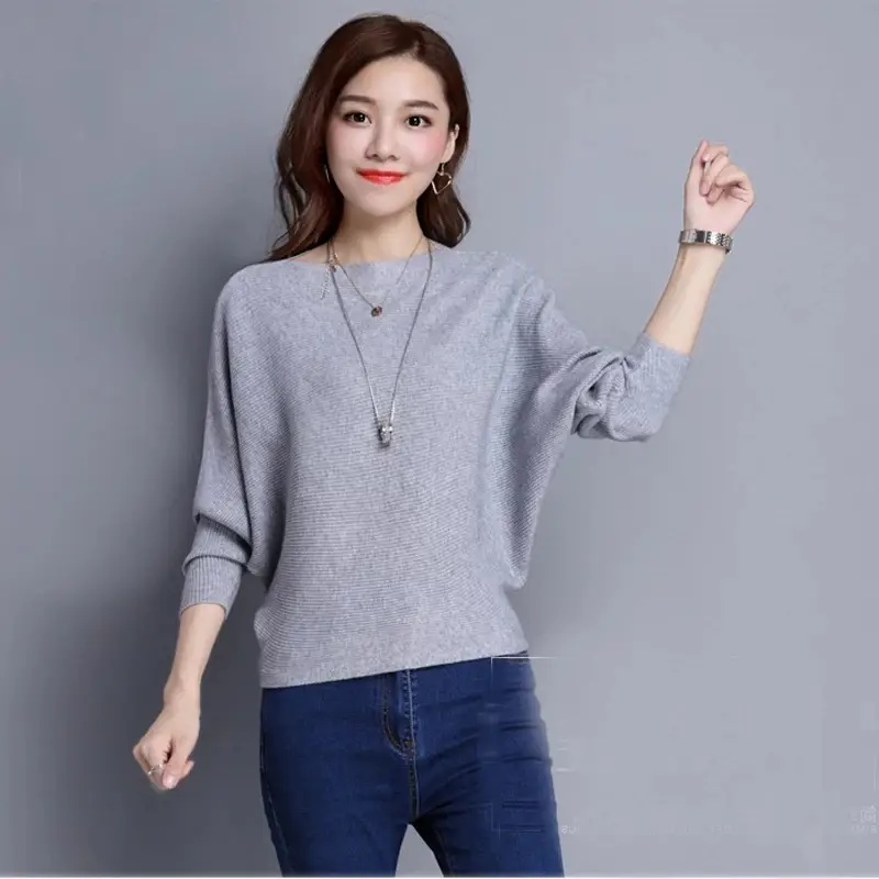Purple Loose Knit Sweater for Women 2025 Spring Autumn - Image 4