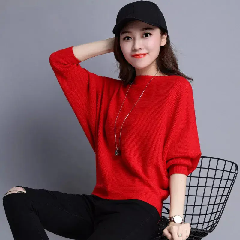 Purple Loose Knit Sweater for Women 2025 Spring Autumn - Image 8