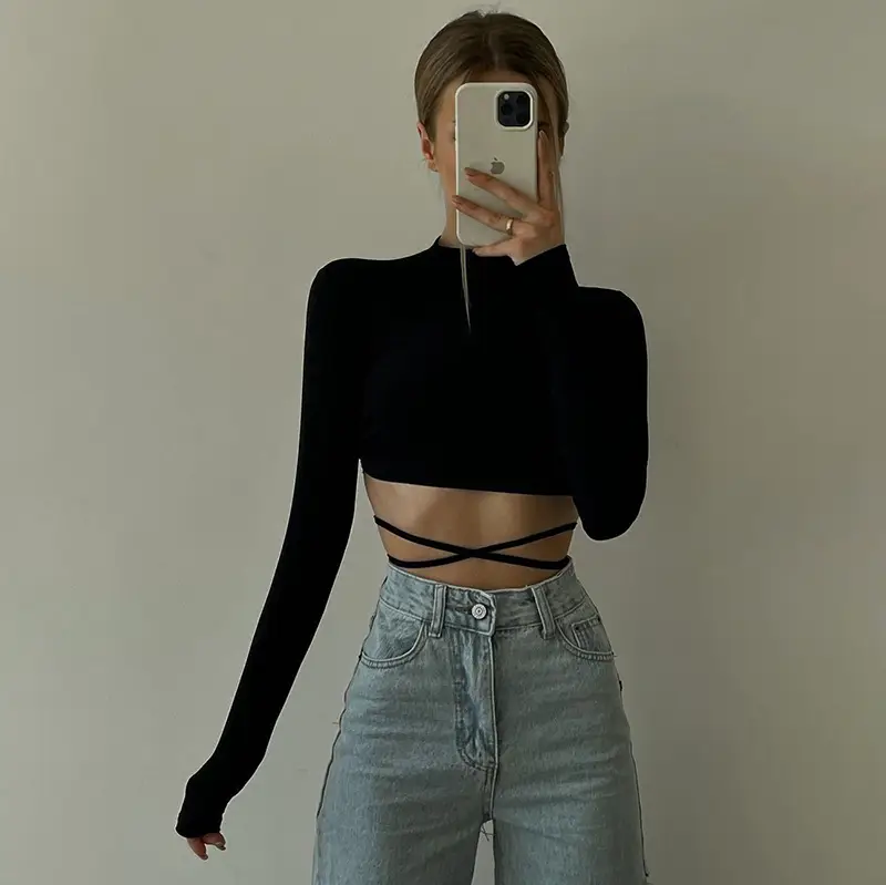European Women's Zebra Backless Top Casual 2021 - Image 6