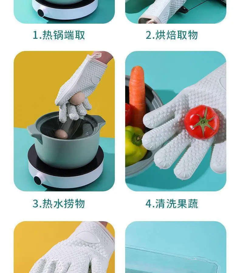 Anti-Scald Heat Insulation Gloves for Kitchen Microwave Baking Oven — feature 12