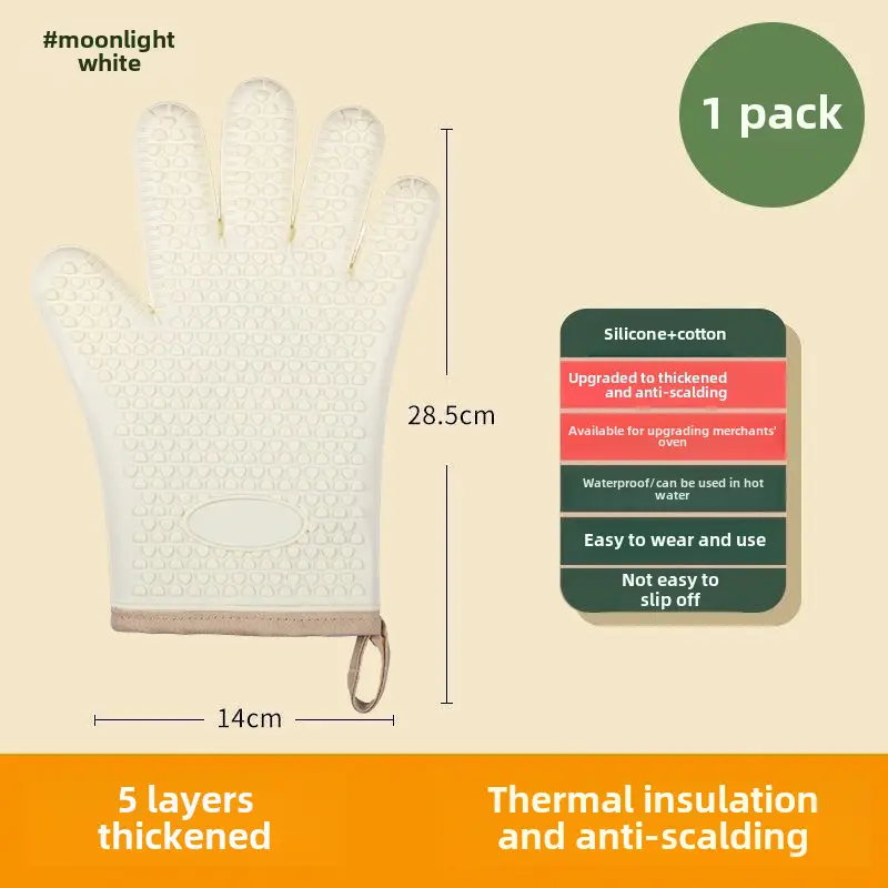 Anti-Scald Heat Insulation Gloves for Kitchen Microwave Baking Oven - Image 4