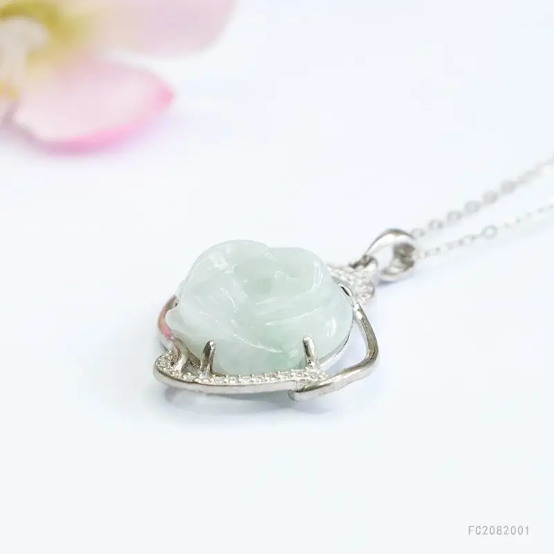 Guan Yu S925 Silver Rose Flower Pendant - Image 6