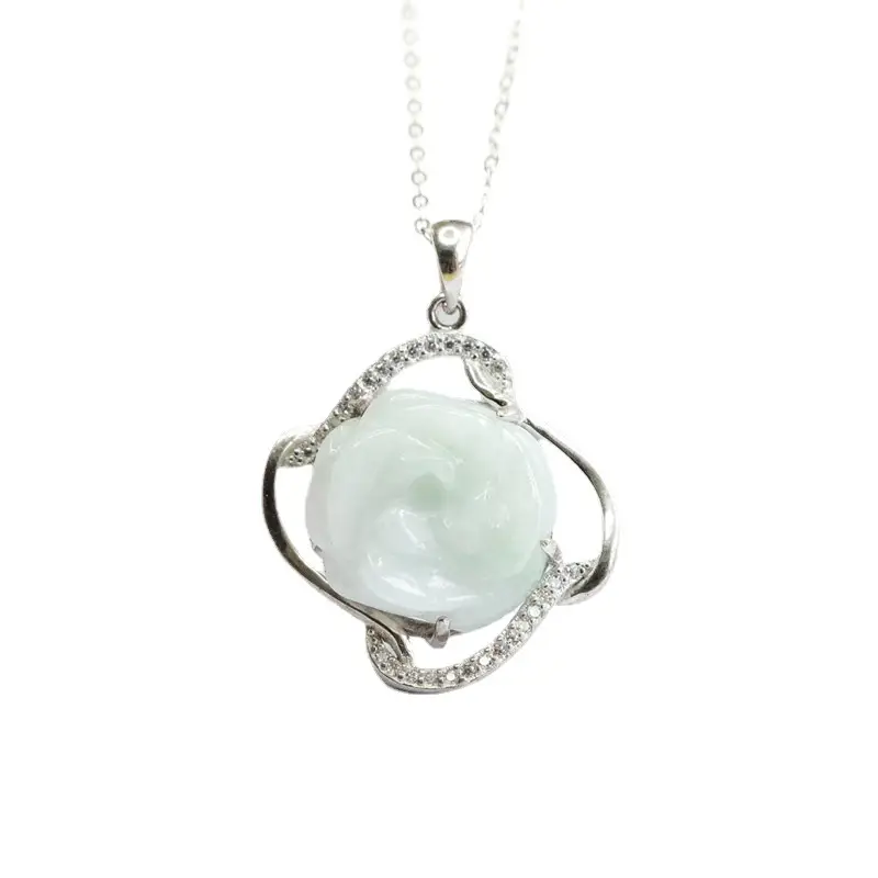 Guan Yu S925 Silver Rose Flower Pendant - Image 7
