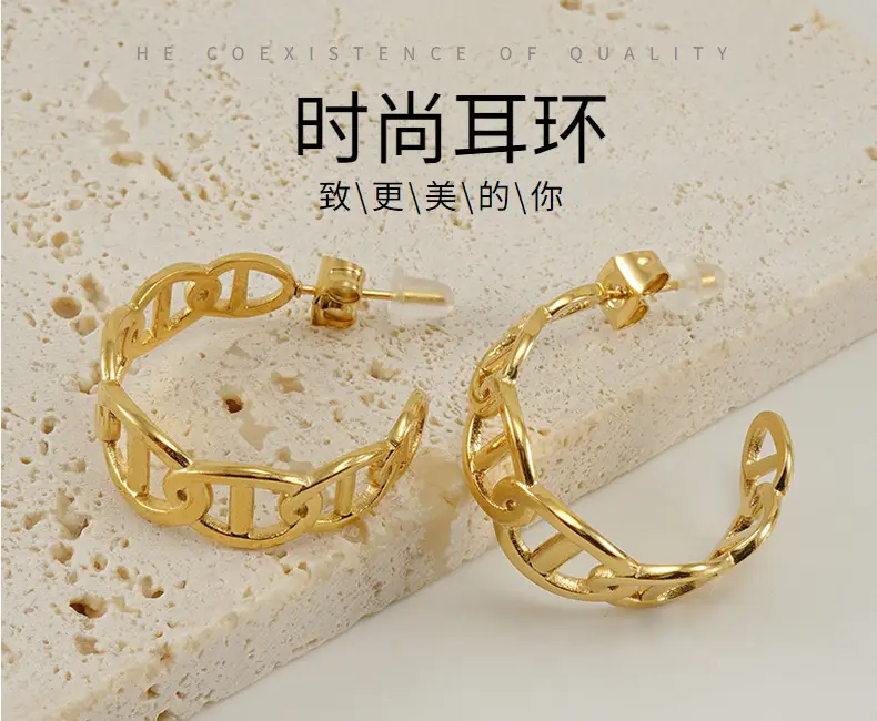 18K Gold Crossbody Earrings for Women — feature 11