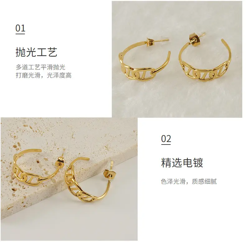 18K Gold Crossbody Earrings for Women — feature 16