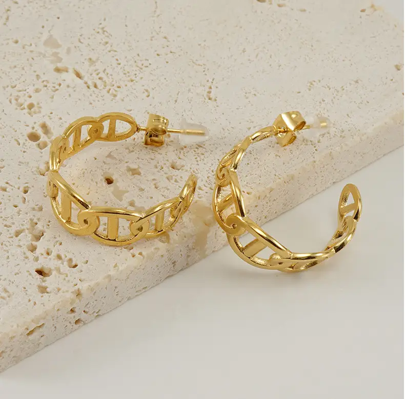 18K Gold Crossbody Earrings for Women — feature 18