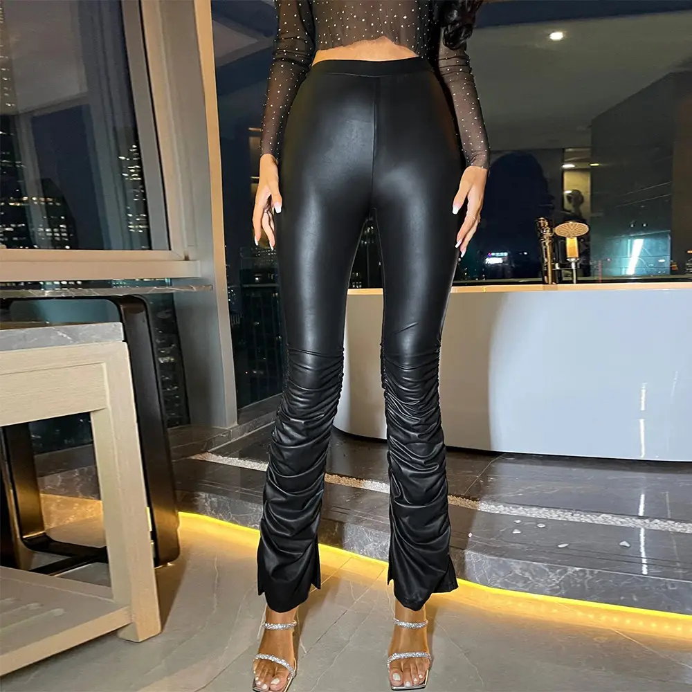 PU Leather High Waist Women Sexy Pants