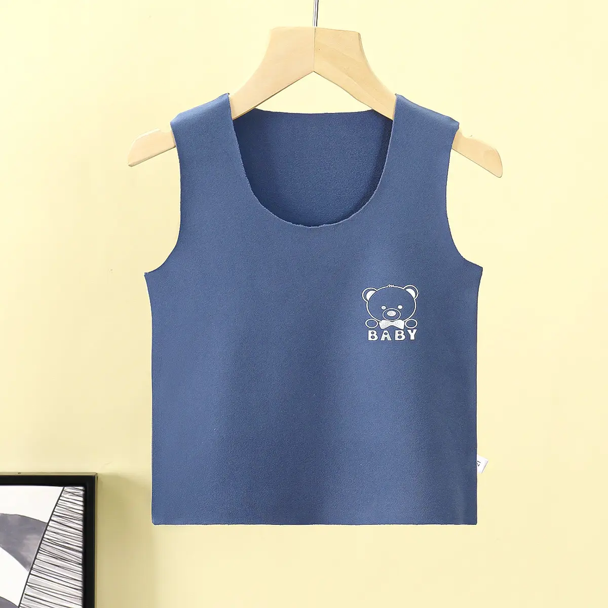 Children's Warm Sleeveless Vest Beige Baby Wear