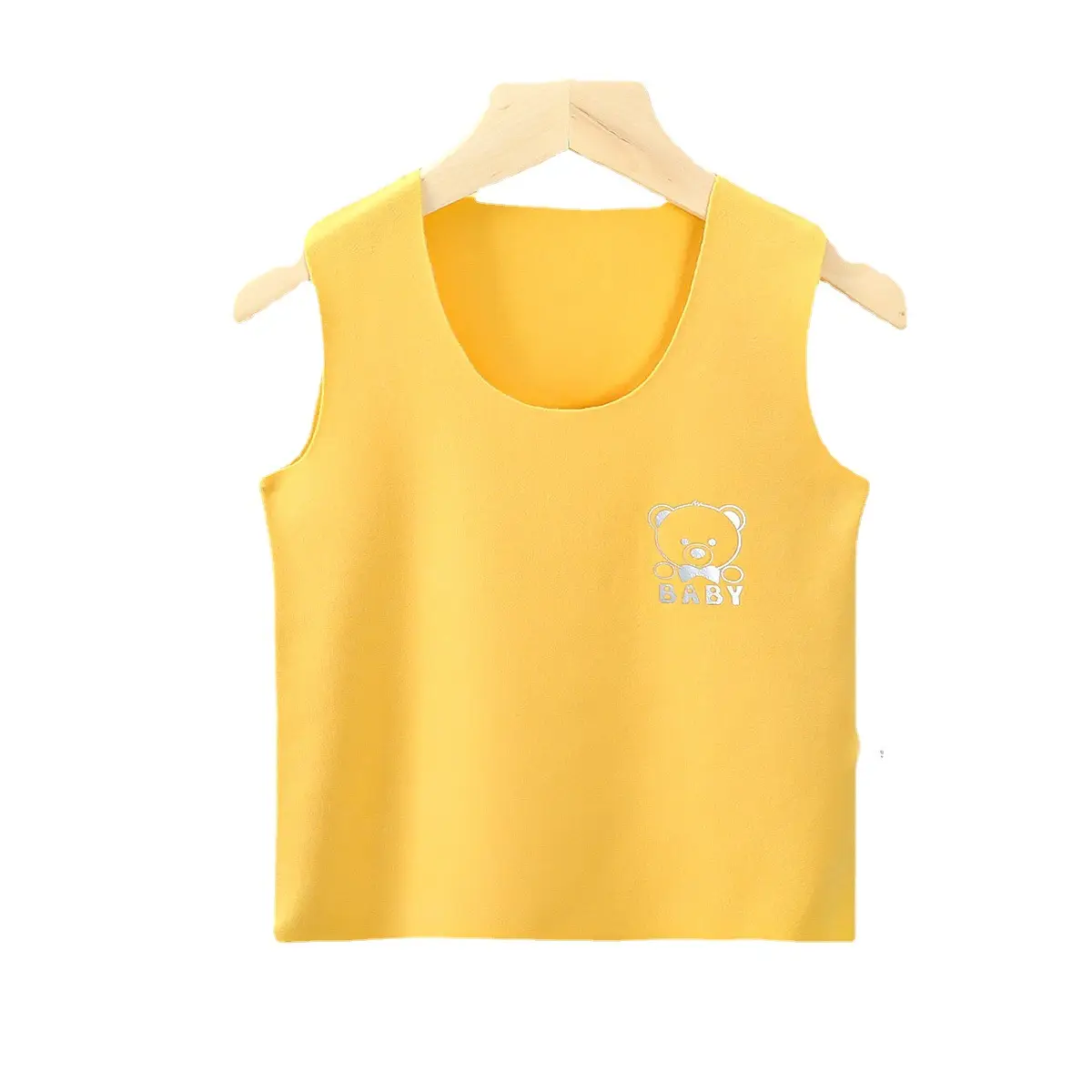 Children's Warm Sleeveless Vest Beige Baby Wear