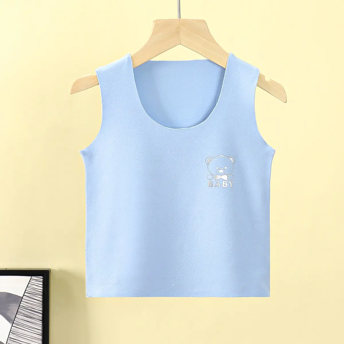Children's Warm Sleeveless Vest Beige Baby Wear