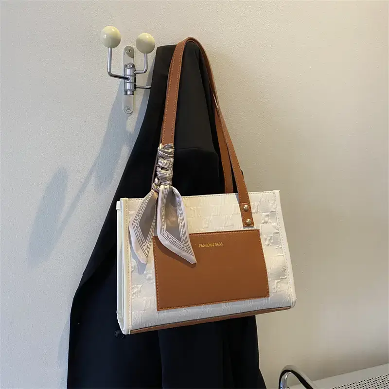 Elegant Black Tote Bag for Women 2022 Winter Shoulder Carry - Image 5