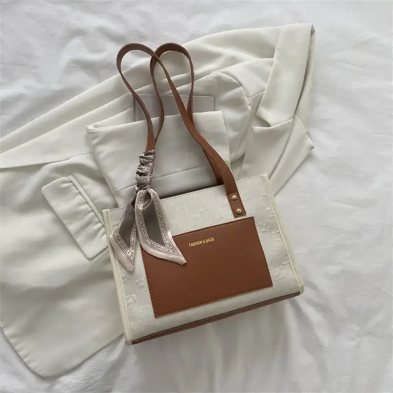 Elegant Black Tote Bag for Women 2022 Winter Shoulder Carry - Image 2