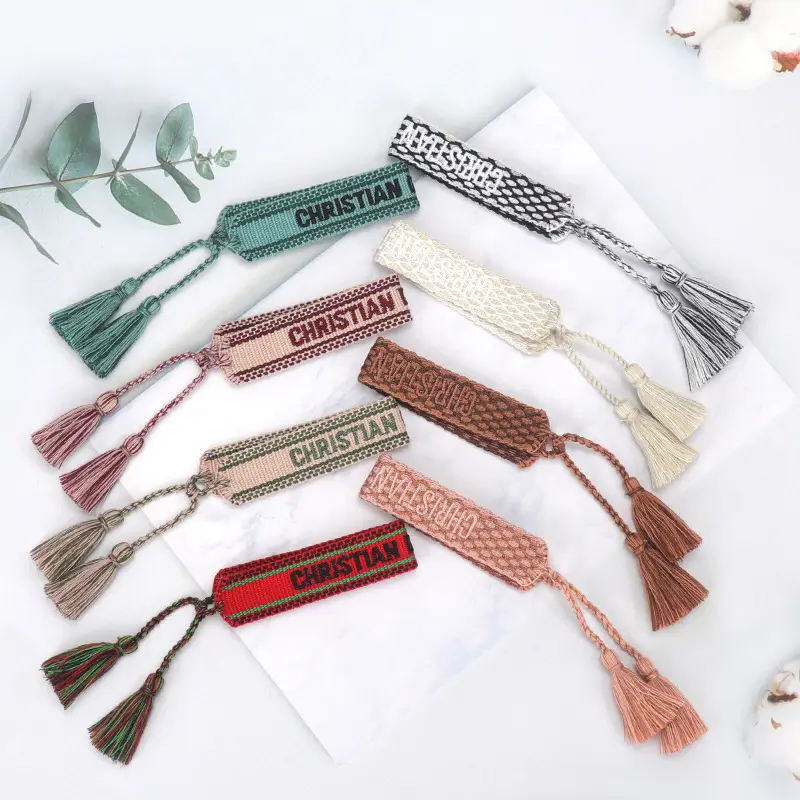Hand-Rope Embroidered Bracelet with Tassel for Men - Image 189