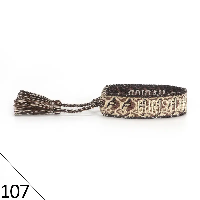 Hand-Rope Embroidered Bracelet with Tassel for Men - Image 107