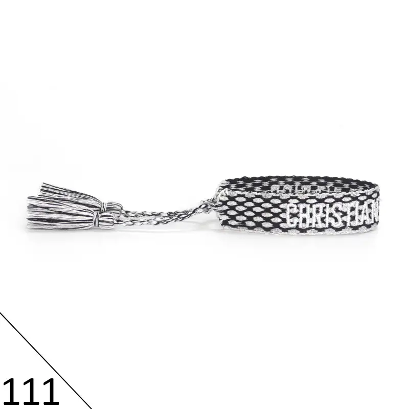 Hand-Rope Embroidered Bracelet with Tassel for Men - Image 111