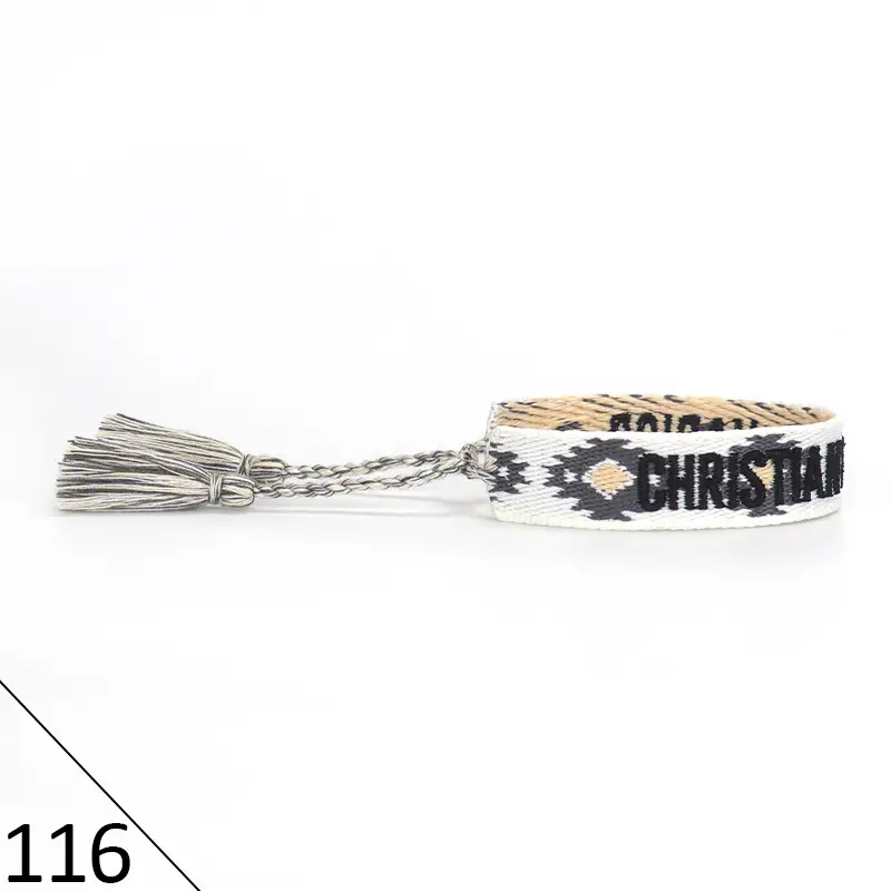 Hand-Rope Embroidered Bracelet with Tassel for Men - Image 116