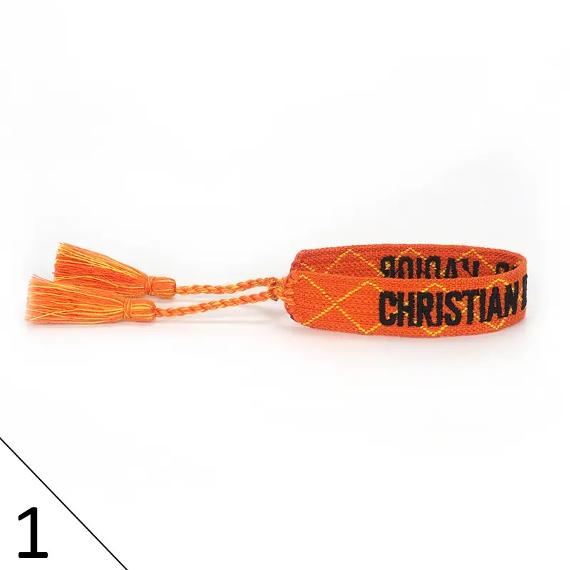 Hand-Rope Embroidered Bracelet with Tassel for Men - Image 2