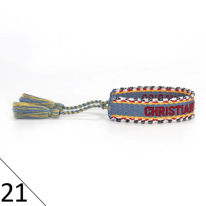 Hand-Rope Embroidered Bracelet with Tassel for Men - Image 22