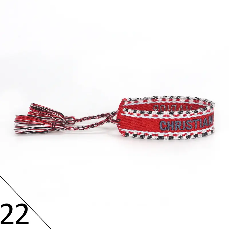 Hand-Rope Embroidered Bracelet with Tassel for Men - Image 23