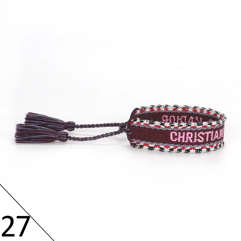 Hand-Rope Embroidered Bracelet with Tassel for Men - Image 28