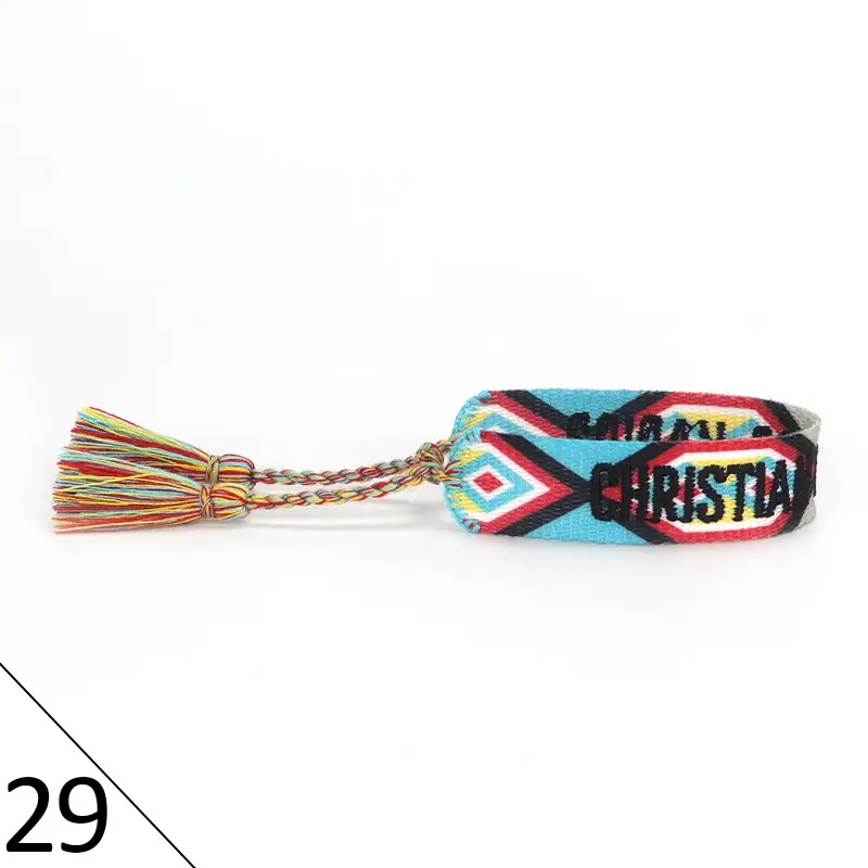 Hand-Rope Embroidered Bracelet with Tassel for Men - Image 30