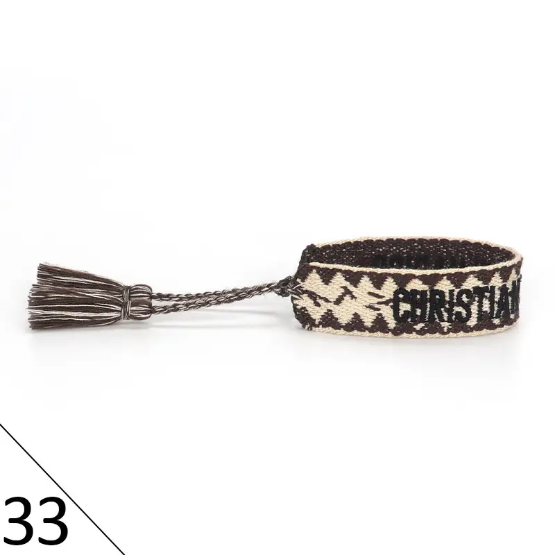 Hand-Rope Embroidered Bracelet with Tassel for Men - Image 34