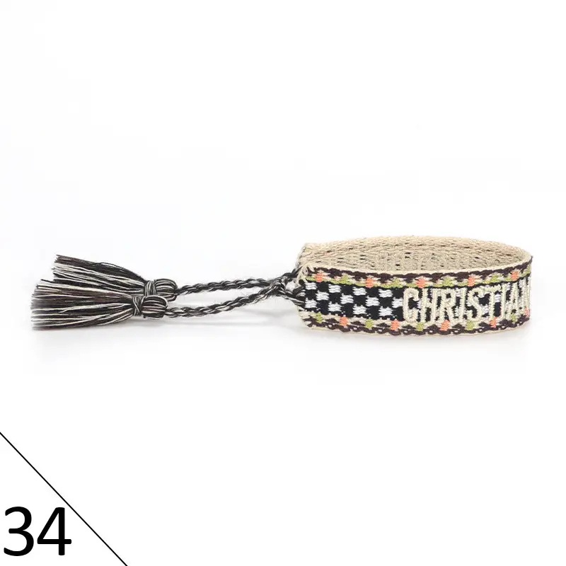 Hand-Rope Embroidered Bracelet with Tassel for Men - Image 35