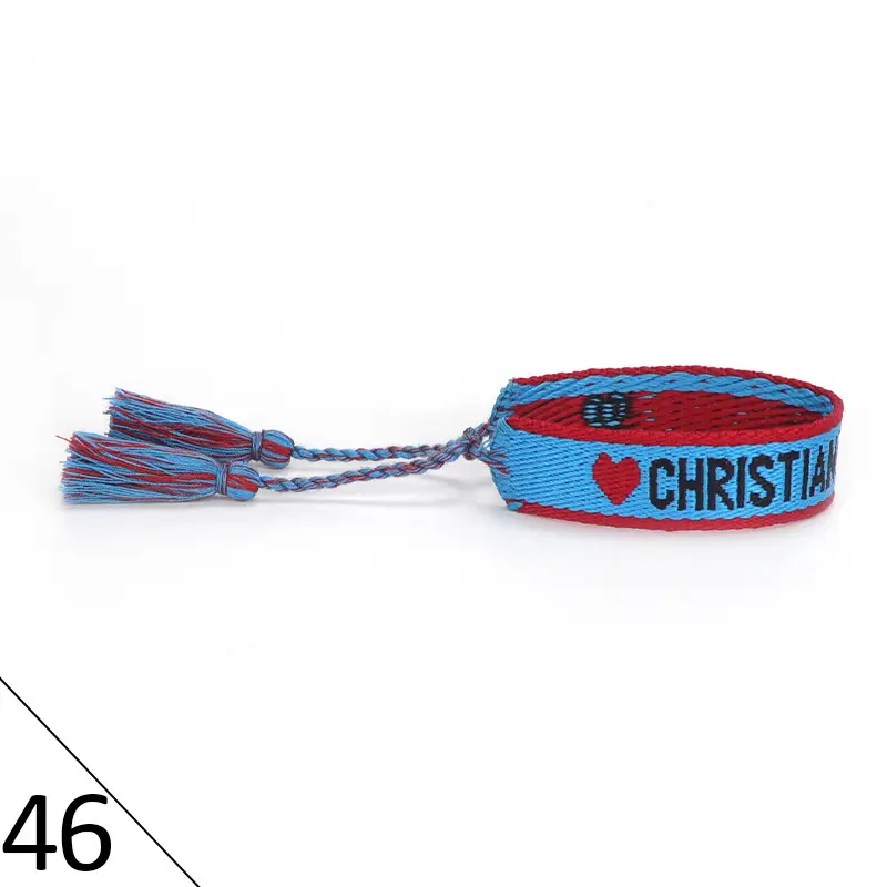 Hand-Rope Embroidered Bracelet with Tassel for Men - Image 47