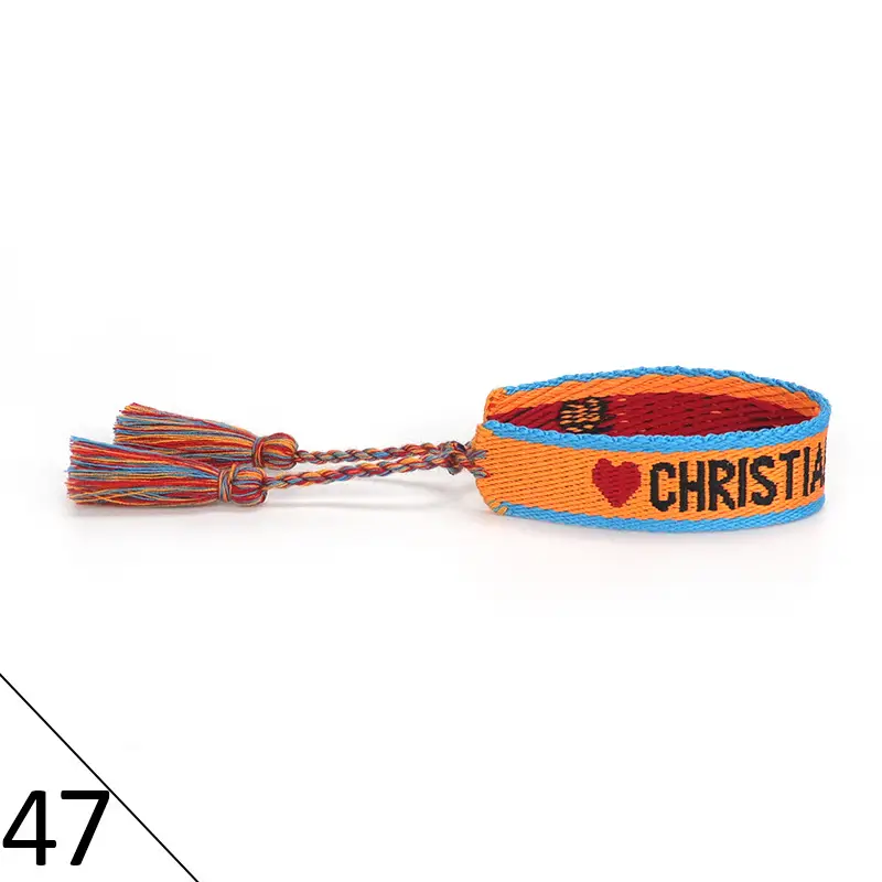 Hand-Rope Embroidered Bracelet with Tassel for Men - Image 48