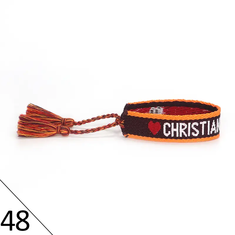Hand-Rope Embroidered Bracelet with Tassel for Men - Image 49