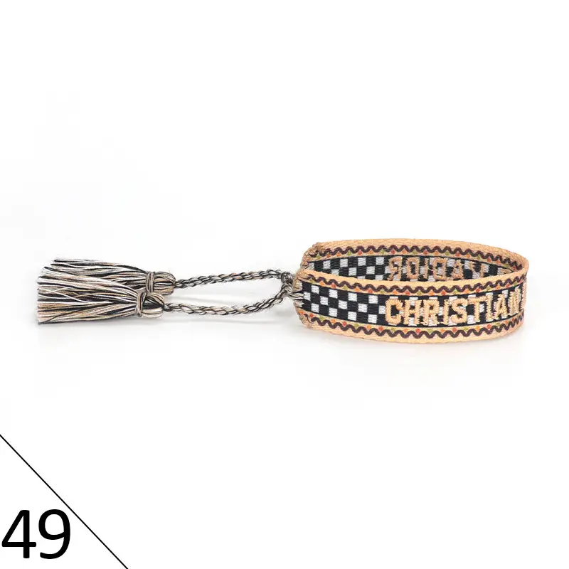 Hand-Rope Embroidered Bracelet with Tassel for Men - Image 50