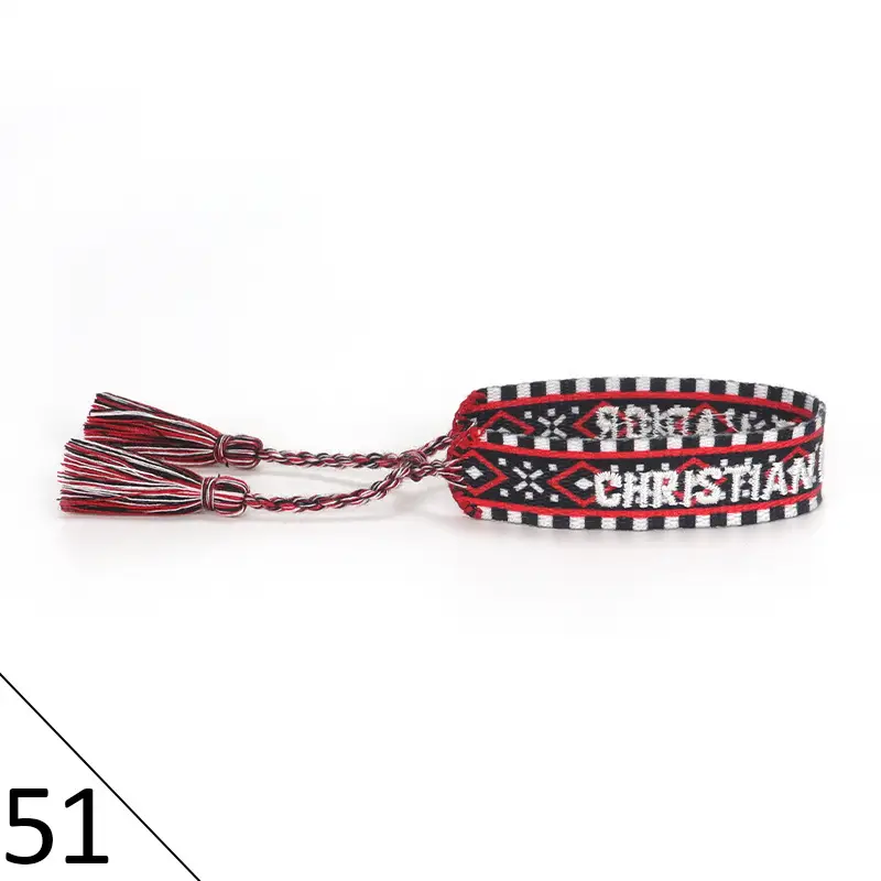 Hand-Rope Embroidered Bracelet with Tassel for Men - Image 52