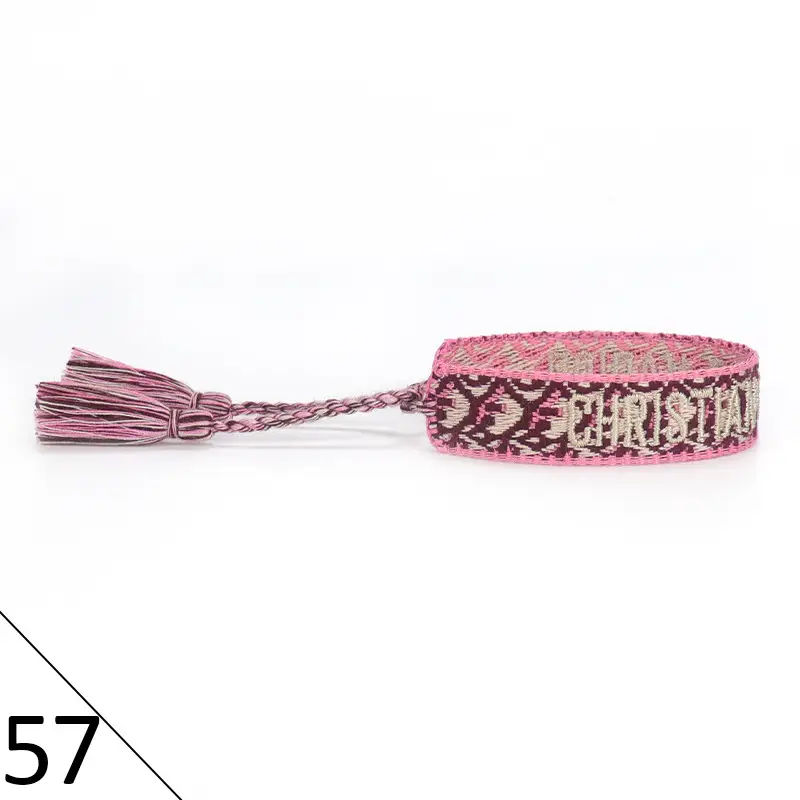 Hand-Rope Embroidered Bracelet with Tassel for Men - Image 58