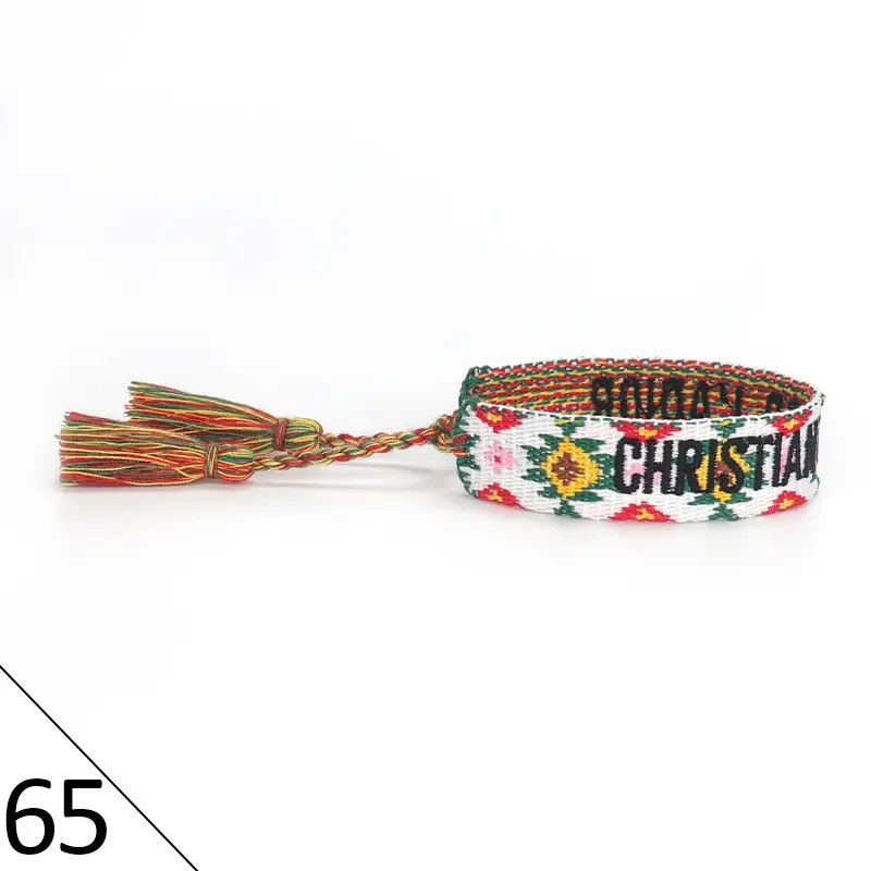 Hand-Rope Embroidered Bracelet with Tassel for Men - Image 65