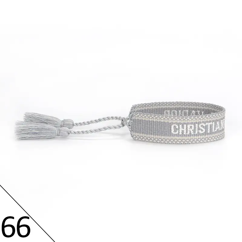 Hand-Rope Embroidered Bracelet with Tassel for Men - Image 66