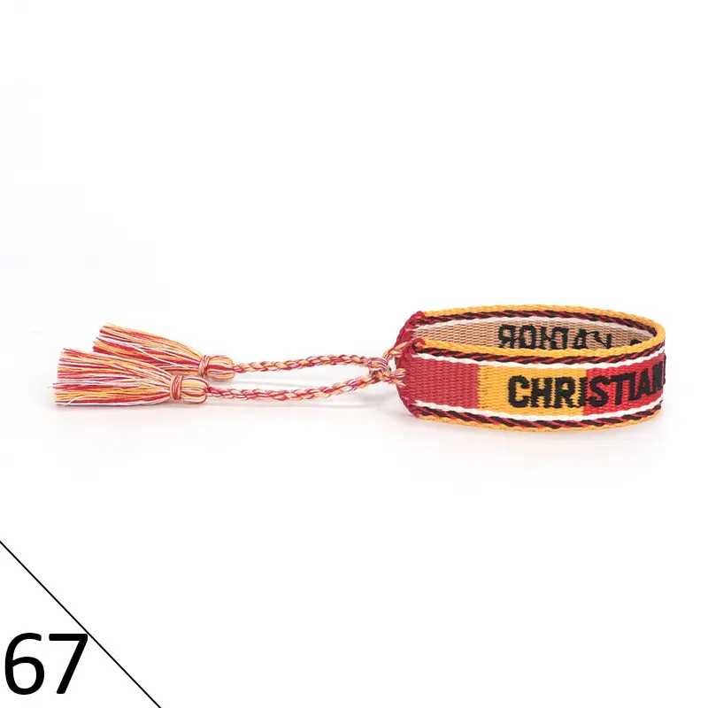 Hand-Rope Embroidered Bracelet with Tassel for Men - Image 67