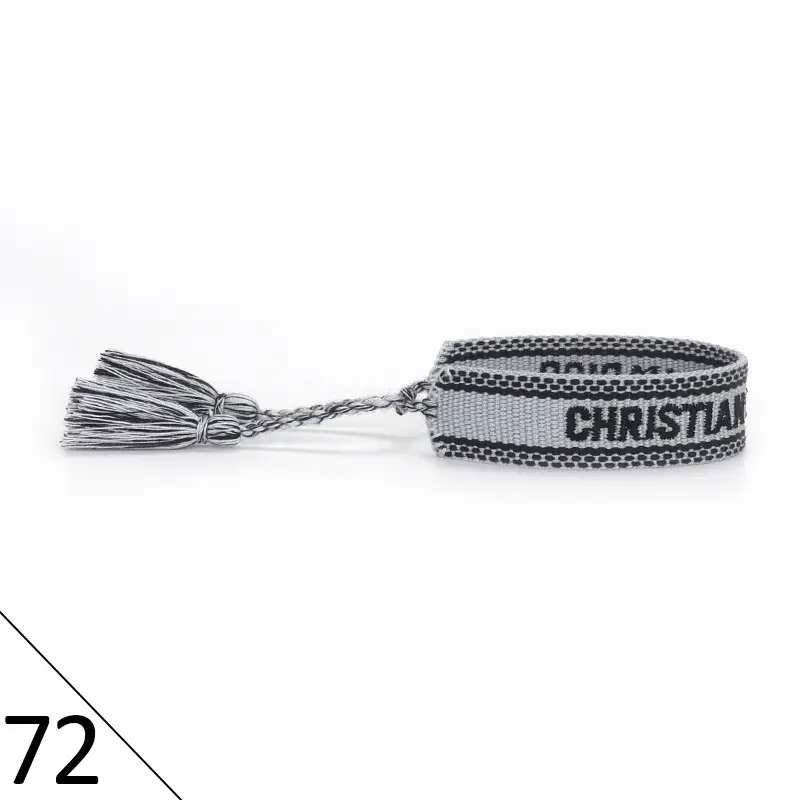 Hand-Rope Embroidered Bracelet with Tassel for Men - Image 72