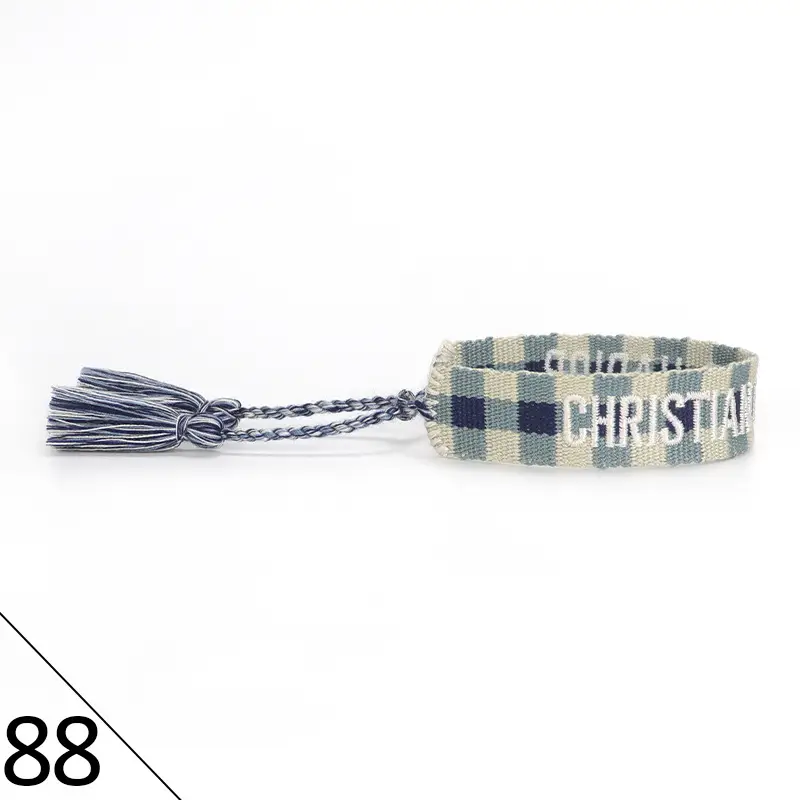 Hand-Rope Embroidered Bracelet with Tassel for Men - Image 88
