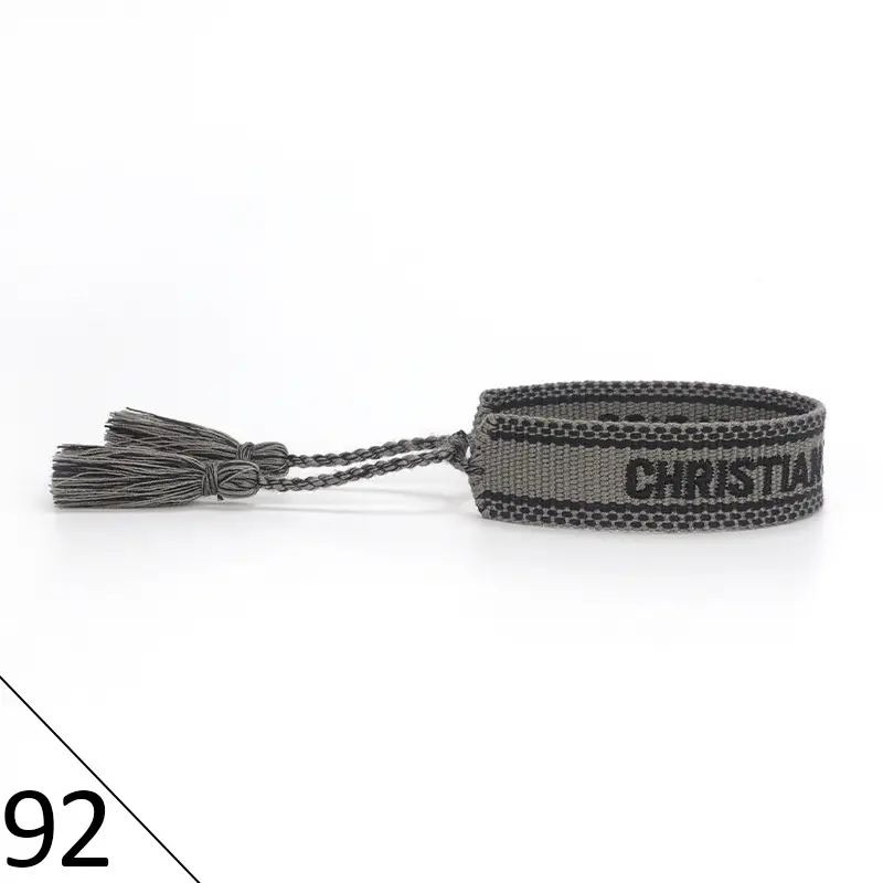 Hand-Rope Embroidered Bracelet with Tassel for Men - Image 92